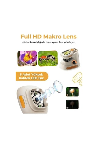 2si 1 Arada Dijital Mikroskop Seti 40x 1000x Yakınlaştırmalı, Hd Ekranlı Stem Kiti