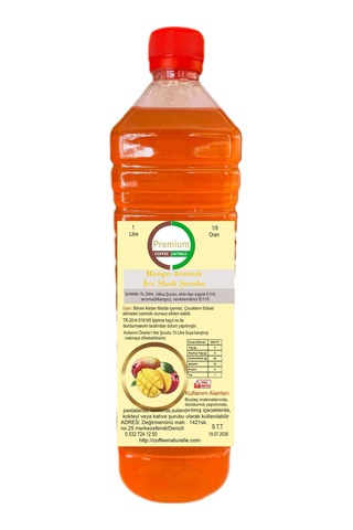 Coffee Naturelle Mango Aromalı İce Slush 1e9 Konsatre Şurup 1 L