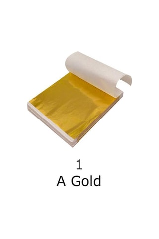 Varak Kaplama Yaprak Metalik Folyo İmitasyon 9x9cm 10lu Paket 1 A Gold R5799f-1 Karışık
