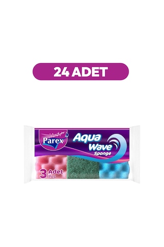 Aquawave 3'lü Bulaşık Süngeri 24'lü Paket