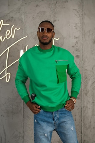Oversize 3 İplik Bisiklet Yaka Torba Cepli İçi Polarlı Basic Sweatshirt 001