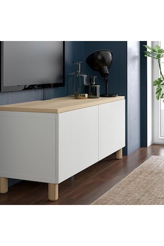 Ikea Bestå Üst Panel, Meşe Kaplama, 120x42 Cm