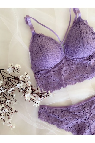 Mh Moony Homewears Thalia Bralet Takımı LILA