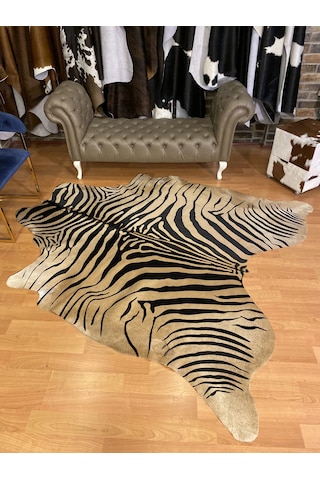 Hakiki Deri Dana Postu Kahve Zebra Baskılı 195 X 220 Cm - 2261101000012