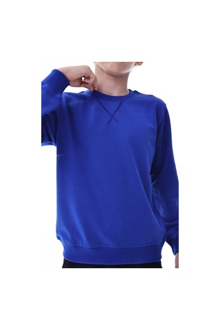 Mavi Erkek Çocuk Sweatshirt Rahat Kalıp Pamuklu İki İplik Kumaş Mavi