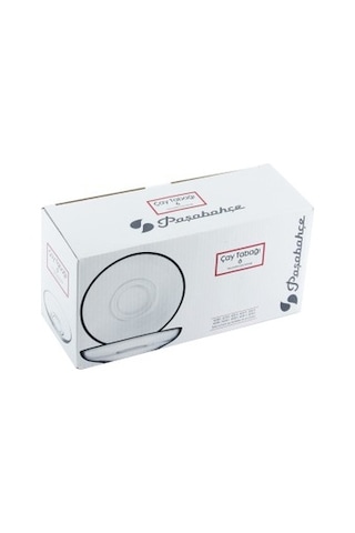 Paşabahçe Düz Cam Çay Tabağı 1 Paket 6'lı Şeffaf