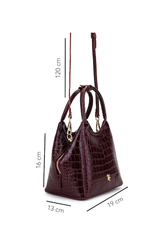 Tamer Tanca Kadın Suni Deri Bordo Kol Çantası 1003 2031 Bn Cnt Sk25-26 Bordo Kroko Bordo