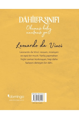 Dahilerin Sınıfı - Leonardo Da Vinci Zamanın Ötesinde Bir Beyin - Davide Morosinotto - Domingo Yayınevi