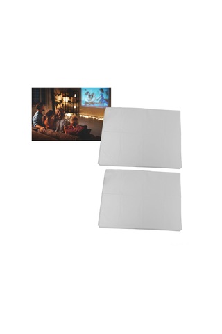 Kangvka 2 Adet Noel Penceresi Projektör Ekranı, Yüksek Kaliteli Polyester, Noel Dekorasyonu, Kolay Kurulum, Ev Dekoru