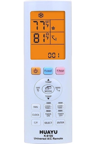 Huayu K-6100 Universal Akıllı Klima Kumandası 1 Adet