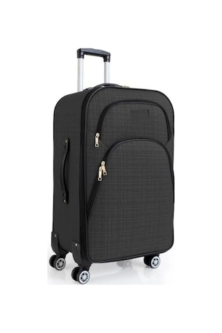 Xxl Battal Boy Dev Boy 90 Cm Körüklü Kumaş Valiz & Bavul Antrasit