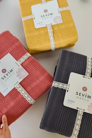 Tek Kişilik Waffle Pike 160x230cm, %100 Pamuk, Petek Tasarım