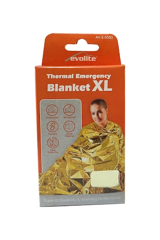 Evolite  Acil Durum Termal Battaniye XL - 160 x 210 CM Çok Renkli