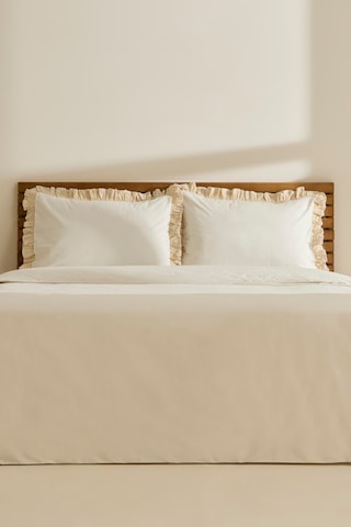 Kaşmir Home Lisa %100 Pamuk Çift Kişilik Nevresim Takımı Offwhite