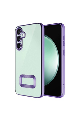 Zore Galaxy Uyumlu S23 Fe Kılıf Kamera Korumalı Logo Gösteren Msra Omega Kapak - Gümüş Gümüş