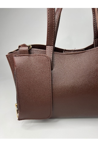 Öznora Pinterest Model Mini Cüzdanlı Omuz Çantası Kahverengi