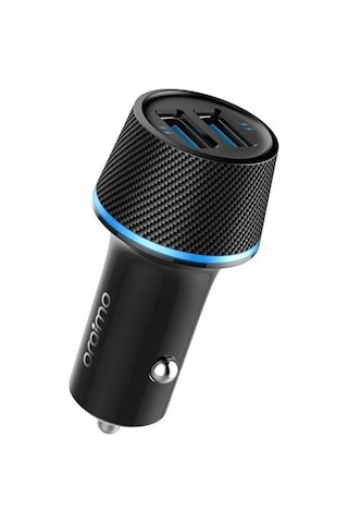 Yifomall Araç Şarj Cihazı, 2 Usb Port, Hızlı Şarj Teknolojisi, 5v/2.4a, Surge Koruma, Led Işık, Siyah, 12-24v Giriş