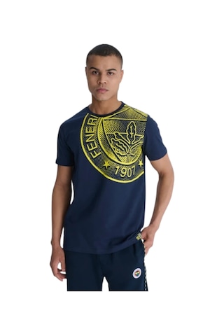 Fenerium Fenerbahçe Erkek Trıbun Halftone Logolu Tshırt Lacivert