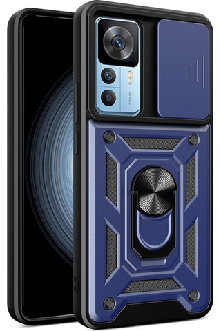 Nihcase Xiaomi Mi 12t Pro Kılıf Magnetik Standlı Kamera Korumalı Slide Sürgülü Cover Kapak