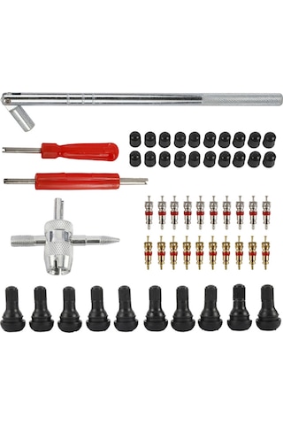 Aubyhe 54 Parça Lastik Valfi Tamir Seti - Montaj, Kaldırma Ve Tamir Aracı Çoğu Valf Tipi İçin Çelik Malzeme