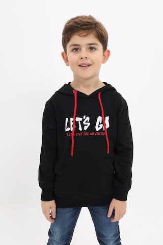 Toontoy Erkek Çocuk Baskılı Sweatshirt Siyah