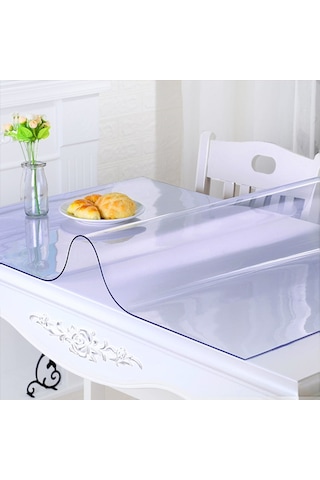 Pvc Şeffaf Kalın Masa Örtüsü Masa Koruma Kaydırmaz Kokusuz 1,5Mm