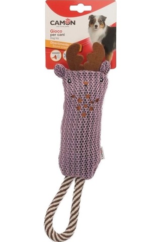 Camon İpli Ve Gıcırtılı Hışırtılı Karışık Hayvan Figürlü Köpek Oyuncağı 30 Cm