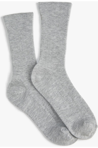 Koton Uzun Soket Çorap Kırçıllı Yumuşak Dokulu Gri 4wak80146aa 4WAK80146AA031 Gri
