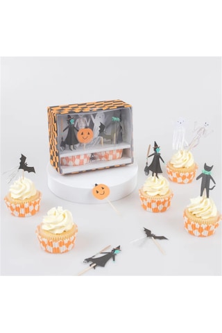 Meri Meri - Happy Halloween Cupcake Kit - Cadılar Bayramı Cupcake Kit 24'lü