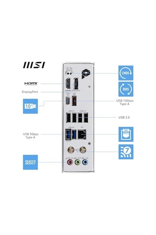 Msı Pro B850m-p Wıfı, Am5 Anakart, Matx Form Faktör, Ddr5 8200mhz Oc, Hdmı Dp, 3x M.2, Usb 10gbps, 5g Lan, Wifi 7