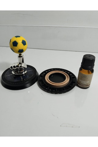Güneş Enerjisi İle Çalışan Futbol Top Taraftar Renkli Oto Kokusu Sarı