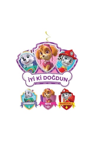 Asmalı Tavan Sarkıt Süsü Büyük1li Paw Patrol Sky E Çok Renkli