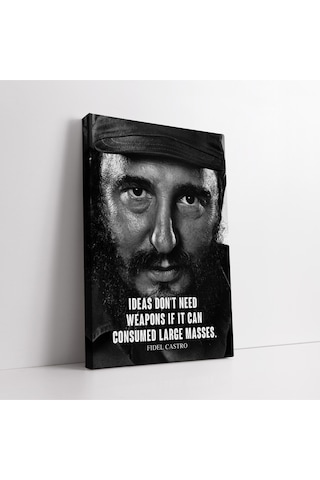 Fidel Castro Sözleri Kanvas Tablo