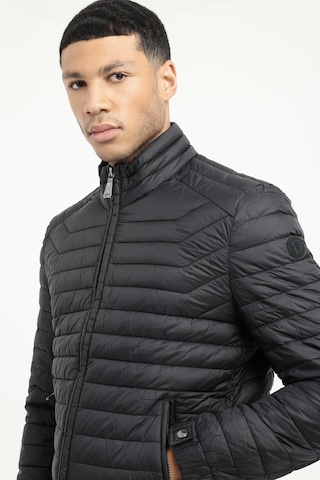 Dufy Erkek Slim Fit Kapüşonlu Siyah Mont-25389