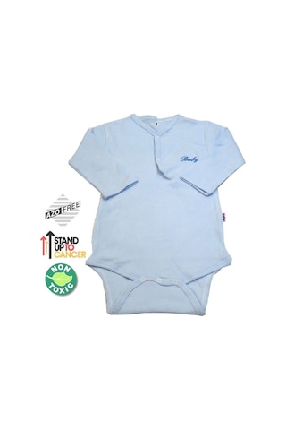 Sema Baby Uzun Kol Kaşkorse Badi (Body) Mavi