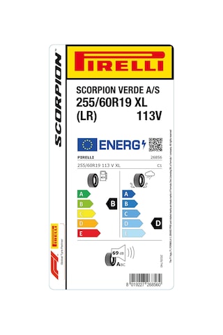 Pirelli 255/60 R19 113V XL LR Scorpion Verde All Season Dört Mevsim Lastiği 2024