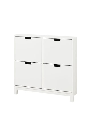 Ikea Ställ Ayakkabı Dolabı, Beyaz, 96x17x90 Cm, 4 Bölmeli