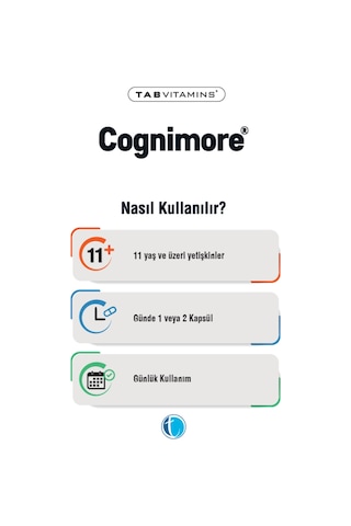 Cognimore 60 Kapsül Tabvitamins Tanışma Paketi Shaker Hediyeli