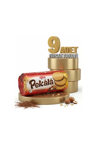 Afia Pekala Kakaolu Fındık Kremalı Sandviç Bisküvi 9x200 Gr