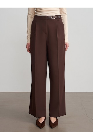 Dilvin 72662 Orta Bel Kemerli Pantolon-kahve