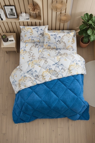 Nordelle Battal Boy Lüx Wellsoft Yorgan Çift Taraflı - 2 Adet Yastık Kılıflı Yorgan Seti 215x235 Cm Lacivert