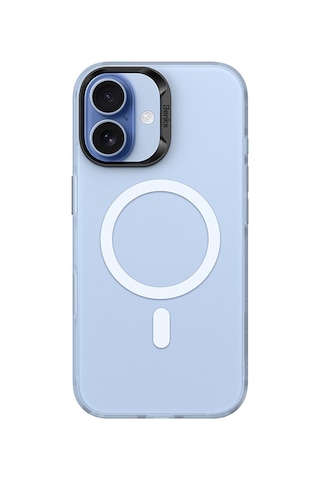 Apple Uyumlu iPhone 17 Kılıf M-safe Şarj Özellikli Benks Lucid Armor Magnetik Kapak Açık Mavi Açik Mavi