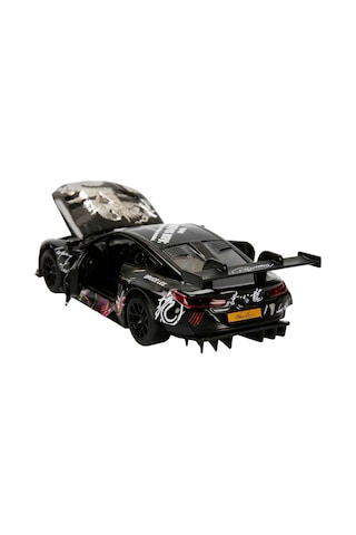 1:32 Sesli Ve Işıklı Rmz Hobby Bruce Lee Serisi Die Cast Çek Bırak Model Araba - Siyah Bmw M8 Gte Si