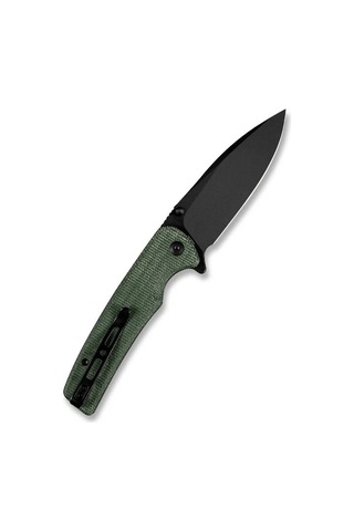 Sencut Sachse Flipper & Button Lock & Thumb Stud Knife Micarta Handle Çakı Yeşil