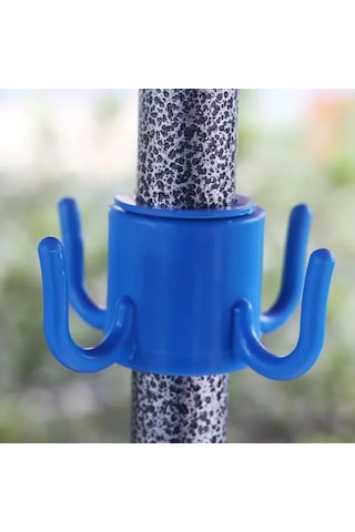 Willowhaven 4 Adet Mavi Çok Amaçlı Plaj Şemsiyesi Kancası - Ayarlanabilir 4 Pençe Askı