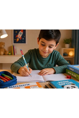 Pensan Kardan Adam Desenli Kurşun Kalem 96120 Çok Renkli
