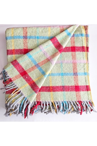 Çift Kişilik Pamuklu Battaniye 180x 200 Cm 5041 Çok Renkli