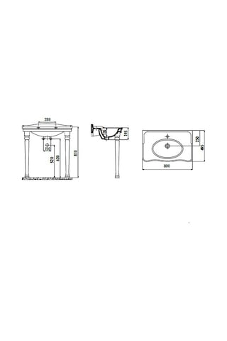 Creavit An100 Antik 50X100 Cm Lavabo 2 Adet Antik Ayak