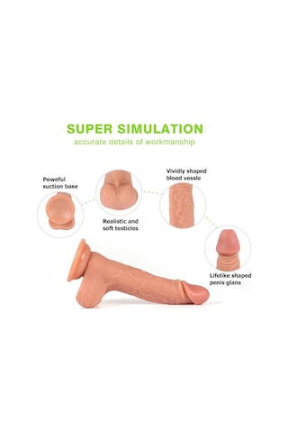 Hızlı Express Diego 19 Cm Vantuzlu Gerçekçi Çift Katmanlı Realistik Dildo Penis