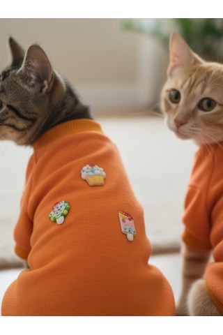 Cupcakes And Ice Cream Kediler İçin Polar Sweatshirt